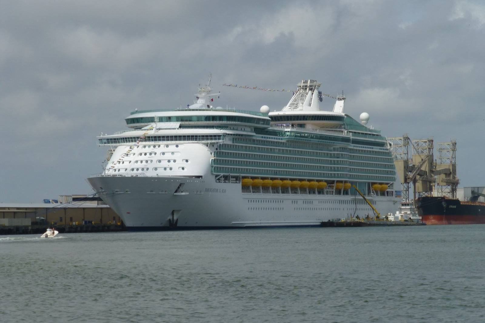Navigator of the Seas docked at the Port of Galveston